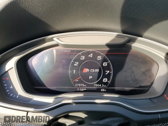 2019 Audi SQ5 Premium Plus with VIN WA1B4AFY5K2002974, listed as a Copart auction lot 36189633 with 27,979 mi miles. Bid and sale history available at carsss.com. Image 9.