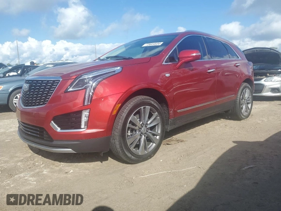 2024 Cadillac XT5 FWD Premium Luxury with VIN 1GYKNCR4XRZ751482, listed as a Copart auction lot 73644534 with 0 mi miles and Salvage Title. Bid and sale history available at carsss.com. Image 1.