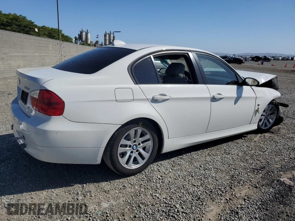 2007 BMW 3 Series 328i with VIN WBAVC53537FZ79020, listed as a Copart auction lot 57387485 with Not provided miles and Salvage title. Bid and sale history available at DreamBid. Image 3.
