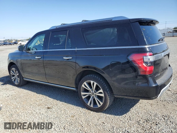 2020 Ford Expedition Max Platinum with VIN 1FMJK1MT2LEA15563, listed as a Copart auction lot 57692495 with 72,035 mi miles and Salvage title. Bid and sale history available at DreamBid. Image 2.