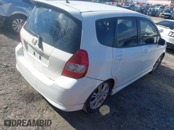 2007 Honda Fit Sport with VIN JHMGD38657S041251, listed as a IAAI auction lot 41613655 with 1 mi miles. Bid and sale history available at carsss.com. Image 4.