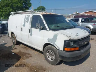 2007 Chevrolet Express Cargo with VIN 1GCFG15X971128422, listed as a IAAI auction lot 42600669 with Not provided miles and . Bid and sale history available at DreamBid. Image 1.