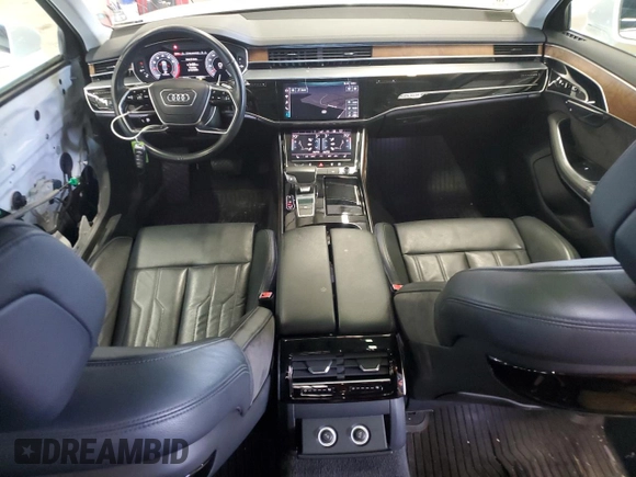 2019 Audi A8 L with VIN WAU8DAF86KN005765, listed as a Copart auction lot 49065575 with 32,600 mi miles and Salvage Title. Bid and sale history available at carsss.com. Image 8.