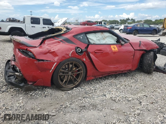 2021 Toyota GR Supra 3.0 with VIN WZ1DB0C02MW043797, listed as a Copart auction lot 73834264 with 0 mi miles and Non Repairable. Bid and sale history available at carsss.com. Image 3.