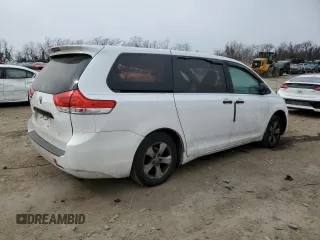 2014 Toyota Sienna L with VIN 5TDZK3DC6ES430935, listed as a Copart auction lot 45877115 with 395,117 mi miles and Salvage Title. Bid and sale history available at carsss.com. Image 3.