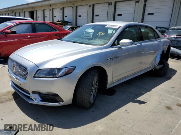 2017 Lincoln Continental Select with VIN 1LN6L9SK4H5607467, listed as a Copart auction lot 58200624 with 27,887 mi miles and Salvage Title. Bid and sale history available at carsss.com. Image 1.