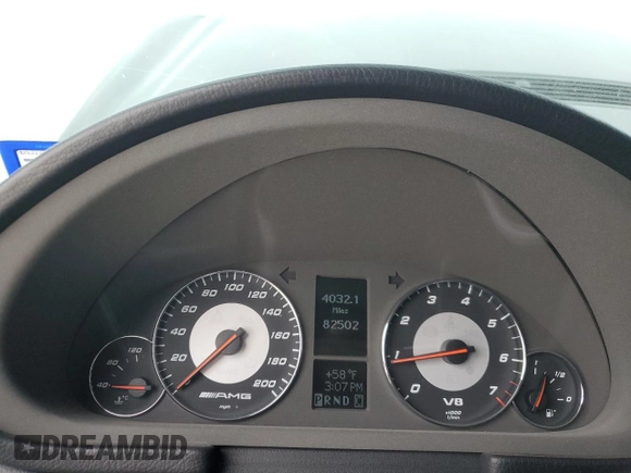 2006 Mercedes-Benz C 55 AMG with VIN WDBRF76J46F770916, listed as a Copart auction lot 88725275 with 82,502 mi miles and Salvage title. Bid and sale history available at DreamBid. Image 9.