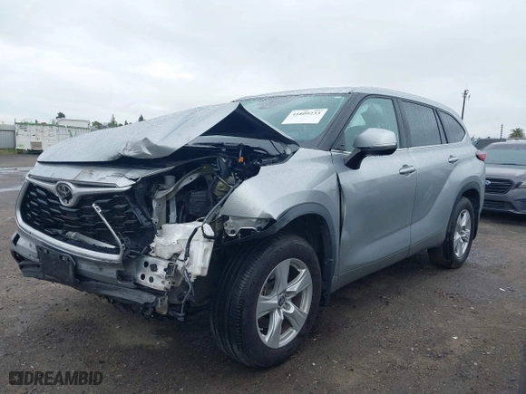 2023 Toyota Highlander L with VIN 5TDKDRBH1PS015442, listed as a IAAI auction lot 41809233 with 48,062 mi miles. Bid and sale history available at carsss.com. Image 14.