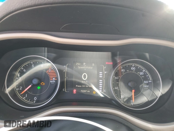 2017 Jeep Cherokee Latitude with VIN 1C4PJLCS0HW507726, listed as a Copart auction lot 51957865 with 72,297 mi miles and Salvage Title. Bid and sale history available at carsss.com. Image 9.