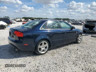 2007 Audi A4 2.0T with VIN WAUAF78E87A014760, listed as a Copart auction lot 76786144 with 121,312 mi miles and Salvage title. Bid and sale history available at DreamBid. Image 3.