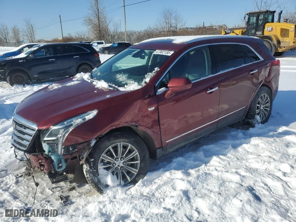 2018 Cadillac XT5 Luxury AWD with VIN 1GYKNDRS7JZ130287, listed as a Copart auction lot 47302155 with NaN miles and Salvage Title. Bid and sale history available at carsss.com. Image 1.