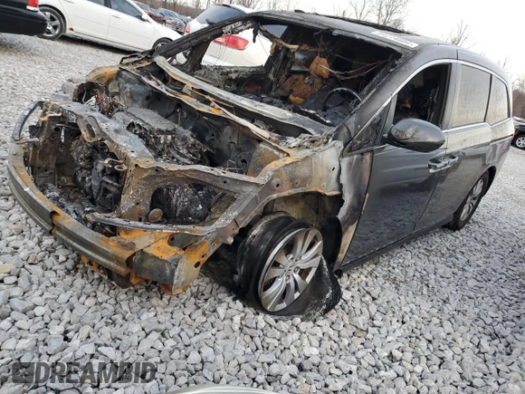 2015 Honda Odyssey EX-L with VIN 5FNRL5H66FB005444, listed as a Copart auction lot 84274804 with Not Provided miles and Salvage Title. Bid and sale history available at DreamBid. Image 1.