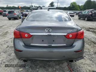 2014 Infiniti Q50 Premium with VIN JN1BV7APXEM675338, listed as a Copart auction lot 57125045 with 58,267 mi miles and Salvage title. Bid and sale history available at DreamBid. Image 6.