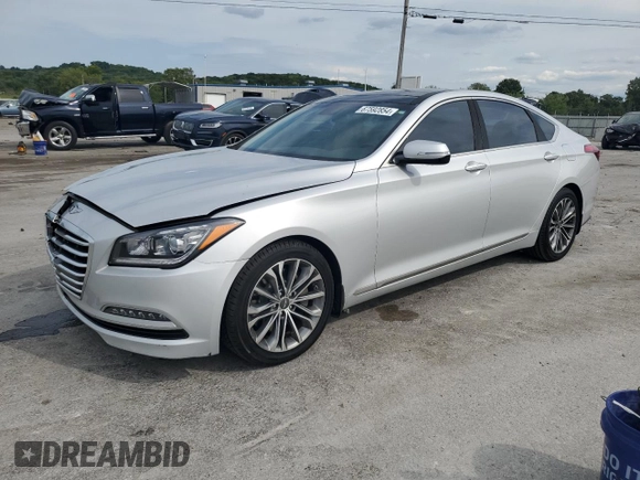 2016 Hyundai Genesis 3.8L with VIN KMHGN4JE5GU132610, listed as a Copart auction lot 67592854 with 80,424 mi miles and Salvage Title. Bid and sale history available at carsss.com. Image 1.