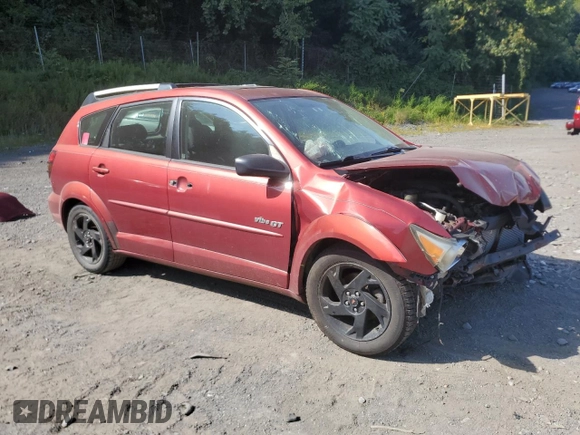 2004 Pontiac Vibe GT with VIN 5Y2SN62L14Z403135, listed as a Copart auction lot 68229654 with 186,589 mi miles and Salvage Title. Bid and sale history available at carsss.com. Image 4.
