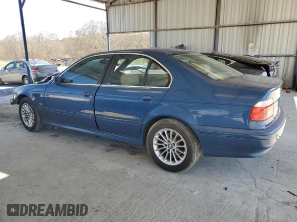 2001 BMW 5 Series 525iA with VIN WBADT43431GX20624, listed as a Copart auction lot 48222935 with 0 mi miles and Salvage Title. Bid and sale history available at carsss.com. Image 2.
