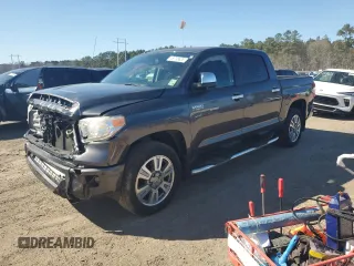 2015 Toyota Tundra Platinum z VIN 5TFGY5F1XFX187462, wystawiony jako Copart lot #48735835 z przebiegiem 91 109 mil mil oraz Szkoda całkowita • Salvage title. Historia ofert i sprzedaży dostępna na DreamBid. Obrazek 1.