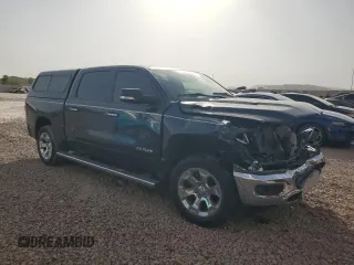 2020 Ram 1500 Big Horn with VIN 1C6SRFFM6LN201007, listed as a Copart auction lot 46459055 with 0 mi miles and Salvage Title. Bid and sale history available at carsss.com. Image 4.