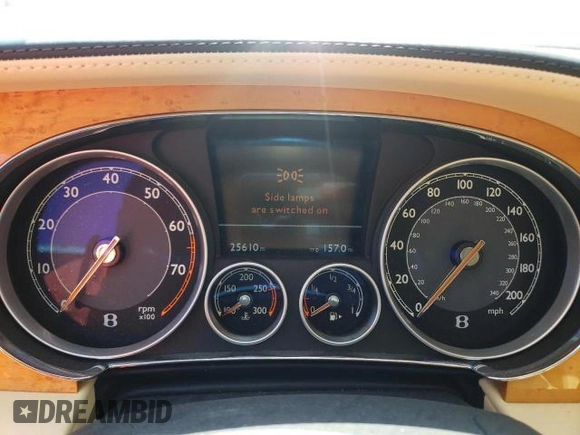 2013 Bentley Continental GT z VIN SCBGT3ZA1DC084534, wystawiony jako Copart lot #72056494 z przebiegiem 25 610 mil mil oraz Nie do naprawy • Non repairable. Historia ofert i sprzedaży dostępna na DreamBid. Obrazek 9.