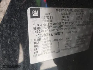 2018 Chevrolet Colorado 4WD LT with VIN 1GCGTCEN9J1104011, listed as a IAAI auction lot 41876694 with 72,912 mi miles. Bid and sale history available at carsss.com. Image 9.
