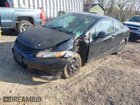 2012 Honda Civic Cpe LX with VIN 2HGFG3B51CH554925, listed as a IAAI auction lot 42122563 with 180,874 mi miles. Bid and sale history available at carsss.com. Image 2.
