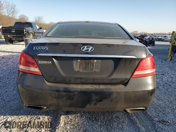 2016 Hyundai Equus Ultimate with VIN KMHGH4JH2GU101008, listed as a Copart auction lot 48182445 with 110,423 mi miles and Salvage Title. Bid and sale history available at DreamBid. Image 6.
