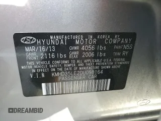 2013 Hyundai Elantra GT with VIN KMHD35LE2DU098164, listed as a Copart auction lot 77272174 with 165,061 mi miles and Salvage Title. Bid and sale history available at carsss.com. Image 12.
