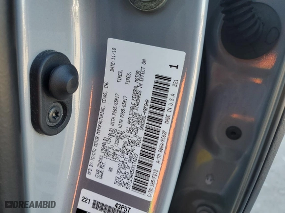 2019 Toyota Tacoma 4WD SR with VIN 5TFCZ5AN5KX174229, listed as a Copart auction lot 46390375 with 68,689 mi miles and Salvage Title. Bid and sale history available at carsss.com. Image 12.