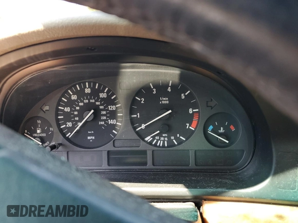 2000 BMW 5 Series 528iA with VIN WBADM6341YGU29669, listed as a Copart auction lot 55398505 with 0 mi miles and Salvage Title. Bid and sale history available at carsss.com. Image 9.