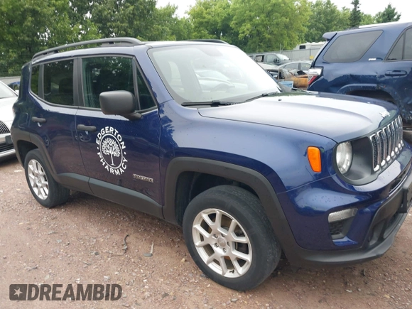 2019 Jeep Renegade Upland z VIN ZACNJBAB4KPJ77465, wystawiony jako IAAI lot #42572228 z przebiegiem 63 453 mil mil oraz . Historia ofert i sprzedaży dostępna na DreamBid. Obrazek 1.