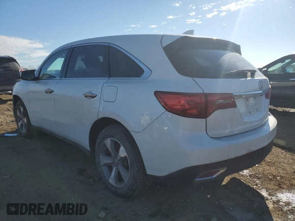 2016 Acura MDX with VIN 5FRYD4H27GB014637, listed as a Copart auction lot 88824295 with 82,713 mi miles and Salvage Title. Bid and sale history available at DreamBid. Image 2.