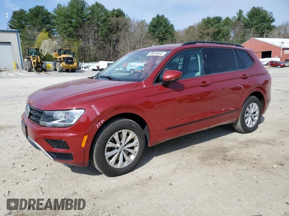 2018 Volkswagen Tiguan S z VIN 3VV0B7AX8JM124256, wystawiony jako Copart lot #53626695 z przebiegiem 82 171 mil mil oraz Szkoda całkowita • Salvage title. Historia ofert i sprzedaży dostępna na DreamBid. Obrazek 1.