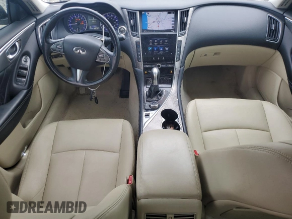 2015 Infiniti Q50 Premium with VIN JN1BV7AR7FM397615, listed as a Copart auction lot 53302205 with 73,738 mi miles and Clean Title. Bid and sale history available at carsss.com. Image 8.