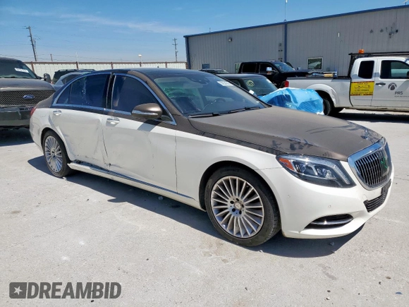 2015 Mercedes-Benz S with VIN WDDUG7GB7FA135269, listed as a Copart auction lot 50254395 with 63,458 mi miles and Salvage Title. Bid and sale history available at DreamBid. Image 4.