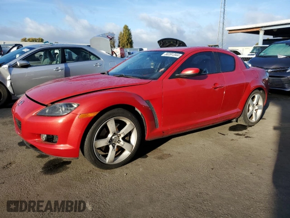 2004 Mazda RX-8 z VIN JM1FE173340103274, wystawiony jako Copart lot #80391344 z przebiegiem Nie podano mil oraz Szkoda całkowita • Salvage title. Historia ofert i sprzedaży dostępna na DreamBid. Obrazek 1.