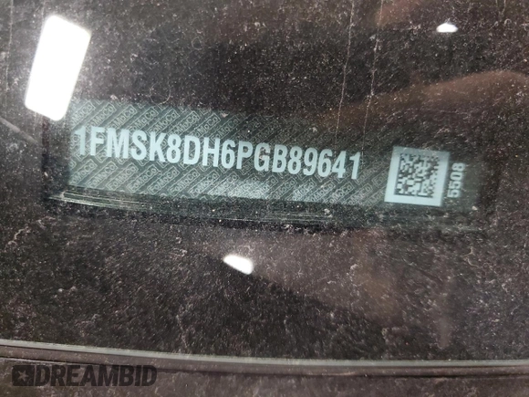 2023 Ford Explorer XLT with VIN 1FMSK8DH6PGB89641, listed as a Copart auction lot 48202405 with 16,758 mi miles and Salvage Title. Bid and sale history available at carsss.com. Image 13.