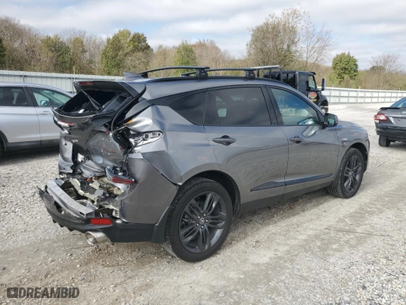 2023 Acura RDX w/A-Spec Package with VIN 5J8TC1H64PL005764, listed as a Copart auction lot 79410724 with 13,963 mi miles and Salvage Title. Bid and sale history available at carsss.com. Image 3.