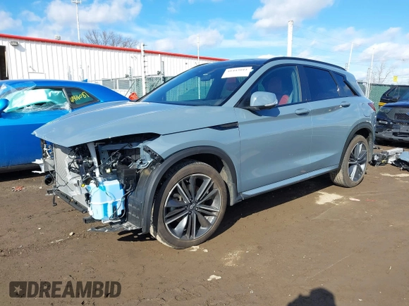 2023 Infiniti QX50 Sport with VIN 3PCAJ5FBXPF103199, listed as a IAAI auction lot 41443011 with 10,956 mi miles and . Bid and sale history available at DreamBid. Image 21.