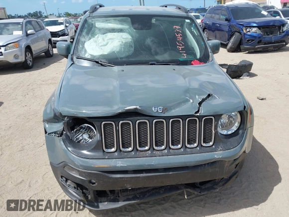 2018 Jeep Renegade Latitude with VIN ZACCJABB7JPJ69925, listed as a IAAI auction lot 41954537 with 61,680 mi miles. Bid and sale history available at carsss.com. Image 6.