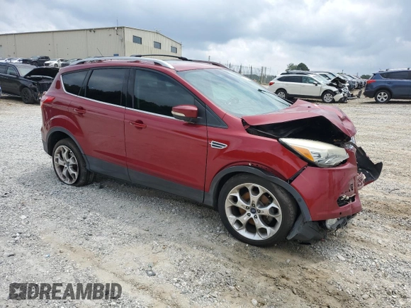 2013 Ford Escape Titanium with VIN 1FMCU9J98DUB55876, listed as a Copart auction lot 59786105 with 162,407 mi miles and Salvage title. Bid and sale history available at DreamBid. Image 4.