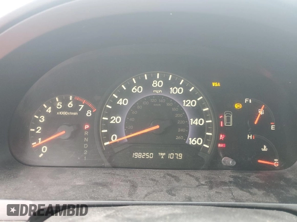 2005 Honda Odyssey EX with VIN 5FNRL38415B410659, listed as a Copart auction lot 58535455 with 198,250 mi miles and Salvage title. Bid and sale history available at DreamBid. Image 9.