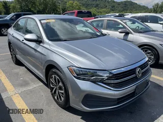 2024 Volkswagen Jetta S with VIN 3VW5M7BU5RM054856, listed as a IAAI auction lot 42744213 with 22,414 mi miles and . Bid and sale history available at DreamBid. Image 24.