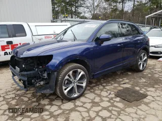 2021 Audi Q3 S line Premium Plus with VIN WA1EECF37M1113609, listed as a Copart auction lot 69698812 with 14,380 mi miles. Bid and sale history available at carsss.com. Image 1.
