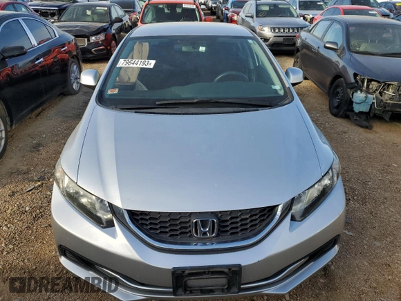 2013 Honda Civic LX с VIN 19XFB2F56DE015280, выставлен на аукционе Copart как лот 79644193 с пробегом 57 161 миль миль и Списание • Salvage title. История ставок и продаж доступна на DreamBid. Изображение 5.