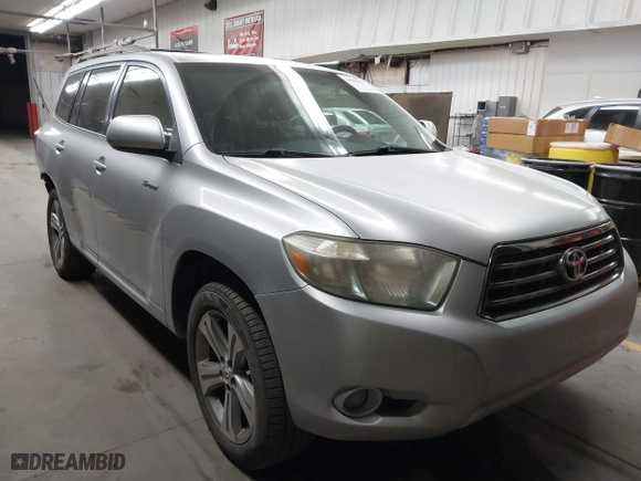 2009 Toyota Highlander Sport with VIN JTEDS43A192069963, listed as a IAAI auction lot 41583196 with 225,603 mi miles. Bid and sale history available at carsss.com. Image 1.