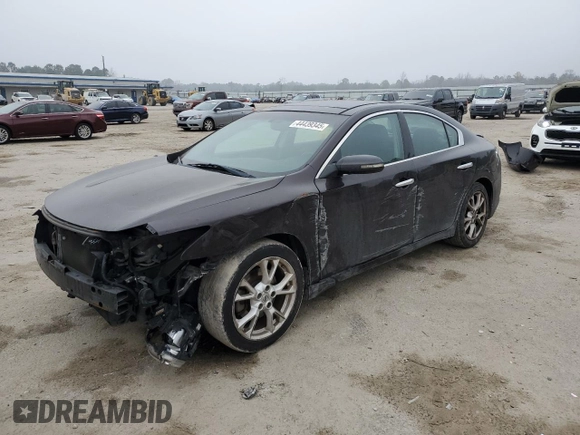 2014 Nissan Maxima SV with VIN 1N4AA5AP2EC484906, listed as a Copart auction lot 44439345 with 141,454 mi miles and Salvage Title. Bid and sale history available at DreamBid. Image 1.
