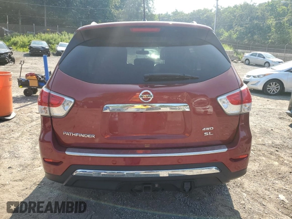 2016 Nissan Pathfinder Platinum with VIN 5N1AR2MM6GC618334, listed as a Copart auction lot 65502695 with 121,560 mi miles and Salvage title. Bid and sale history available at DreamBid. Image 6.