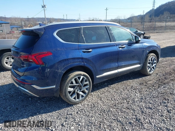 2021 Hyundai Santa Fe Calligraphy z VIN 5NMS5DAL4MH352689, wystawiony jako IAAI lot #41740911 z przebiegiem 15 589 mil mil oraz . Historia ofert i sprzedaży dostępna na DreamBid. Obrazek 4.