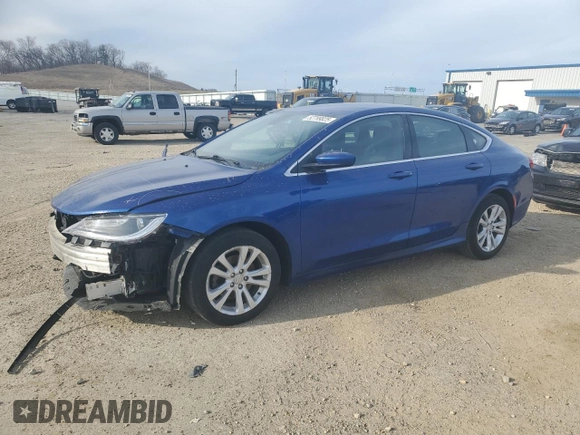2015 Chrysler 200 Limited with VIN 1C3CCCAB6FN554052, listed as a Copart auction lot 52799825 with 161,671 mi miles and Non Repairable. Bid and sale history available at carsss.com. Image 1.