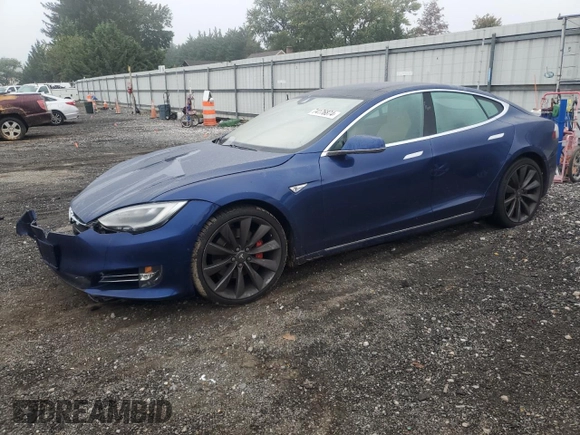 2016 Tesla Model S 90D with VIN 5YJSA1E48GF153079, listed as a Copart auction lot 74176874 with Not Provided miles and Salvage Title. Bid and sale history available at DreamBid. Image 1.